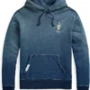 Ralph Loren Polo Bear Indigo French Terry Hoodie