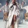 Taylor Swift Paris Eras Tour White Fringe Coat