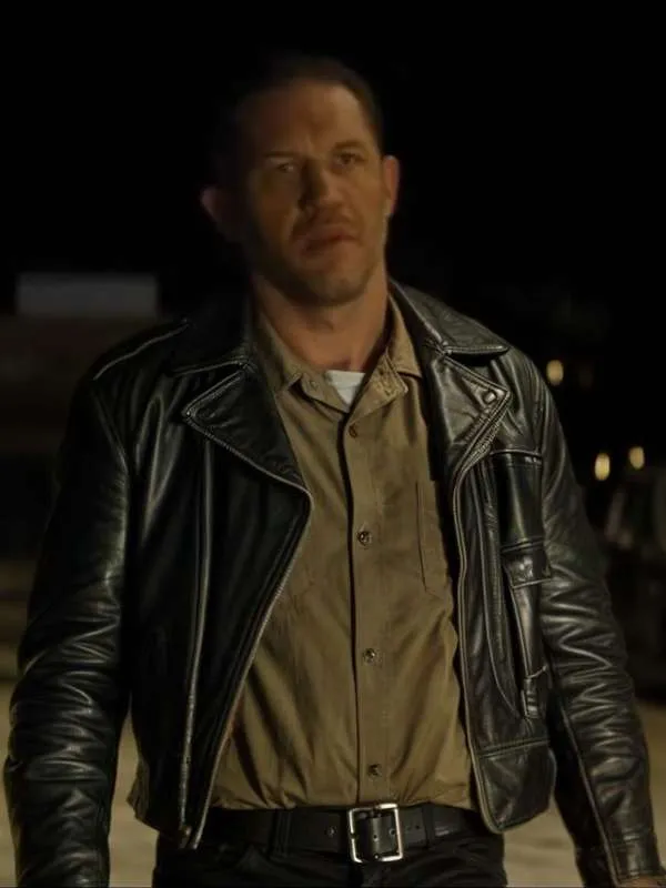 Tom Hardy The Bikeriders 2024 Black Leather Jacket