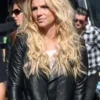 Britney Spears Black Leather Jacket