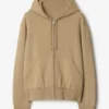 Burberry Wool Blend Zip Hoodie