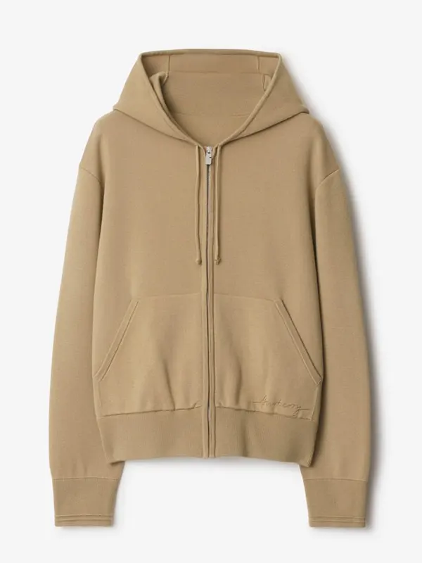 Burberry Wool Blend Zip Hoodie