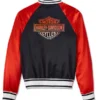 Harley Davidson Melting Bomber Motorcycle Jacket Black And Red