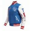 MLB Texas Rangers Script Tail Rib Wool Varsity Jacket