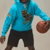 OVO x Scarborough Shooting Stars Basketball Team Hoodie Blue