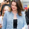 Selena Gomez Blue Cropped Jacket