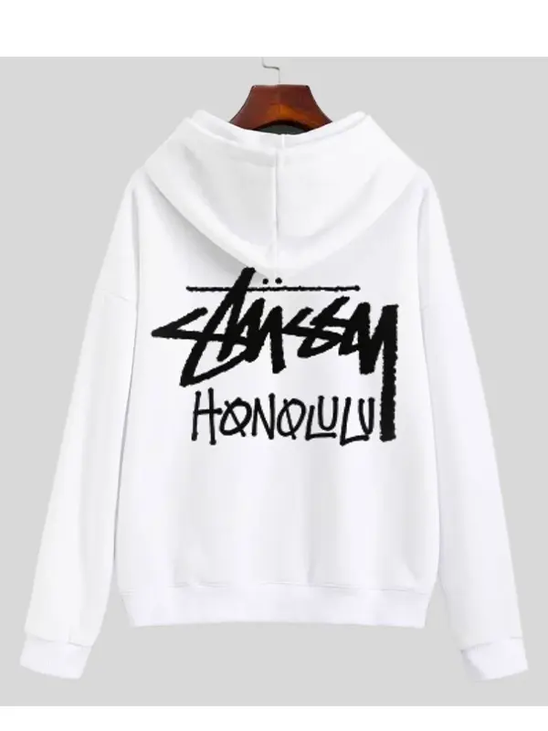 Stussy Honolulu White Hoodie