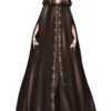 Taylor Swift Alberta Ferretti Brown Velvet Cape Coat