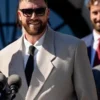 Travis Kelce Sports Understated White House Tan Suit Kansas City Cheifs