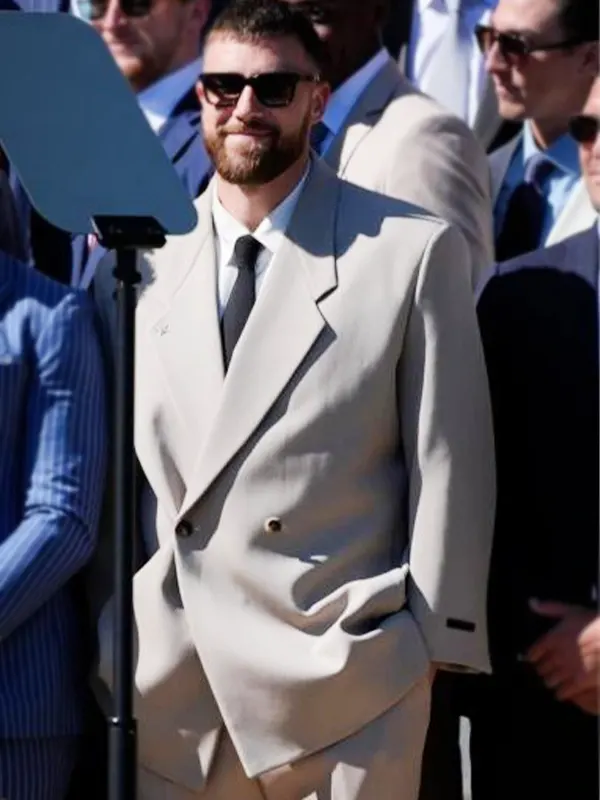 Travis Kelce White House Tan Suit