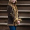 A Complete Unknown Elle Fanning Fur Jacket