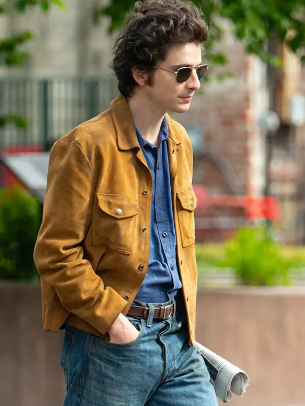 Bob Dylan A Complete Unknown Brown Suede Leather Jacket