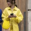 Emily Cooper Emily In Paris Season 04 Lily Collins Yellow Cotton Jacket