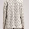 Emily in Paris S04 Samuel Arnold Printed Tulle Blazer White