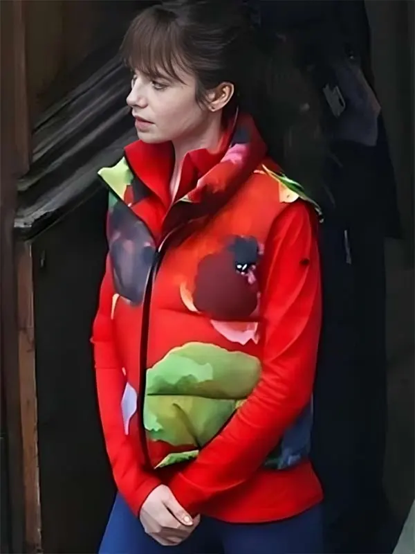 Lily Collins Emily in Paris S04 Vest