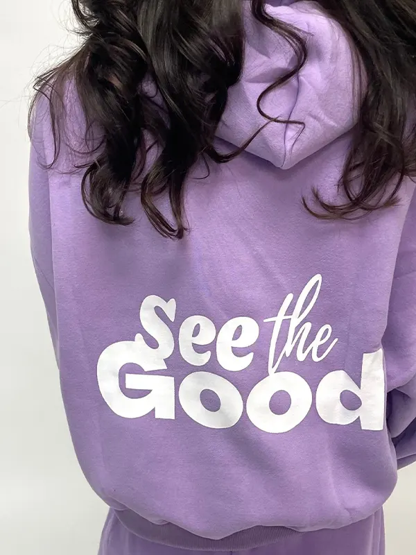 SEE THE GOOD Purple Hoodie