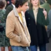 Timothée Chalamet A Complete Unknown Bob Dylan Brown Shearling Jacket