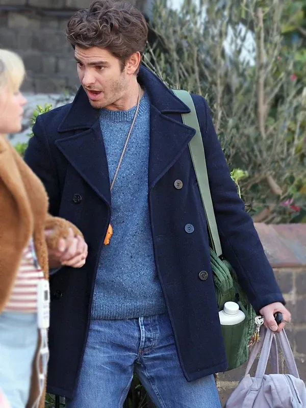 We Live in Time Andrew Garfield Blue Coat