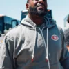 49ers Grey Zip-Up Hoodie