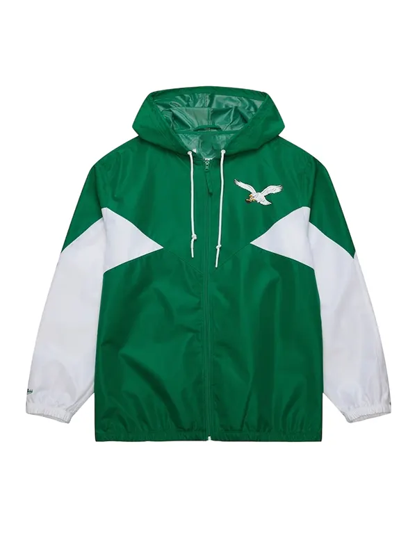 Kelly Green Philadelphia Eagles Windbreaker Jacket