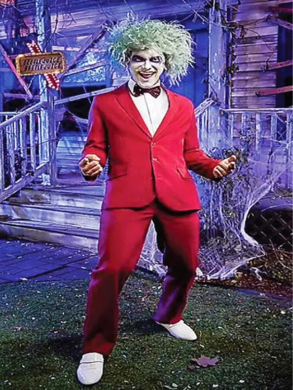 Michael Keaton Beetlejuice 2024 Red Suit