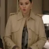 Only Murders in the Building S04 Selena Gomez Pleated Trench Coat