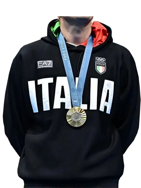 Paris 2024 Olympics Italia Black Hoodie