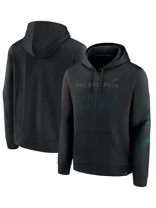 Philadelphia Eagles Blackout Pullover Hoodie