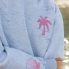 Pink Palm Puff Hawaii Hibiscus Pullover Hoodie White