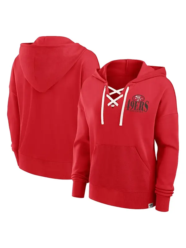 San Francisco 49ers Lace-Up Pullover Hoodie