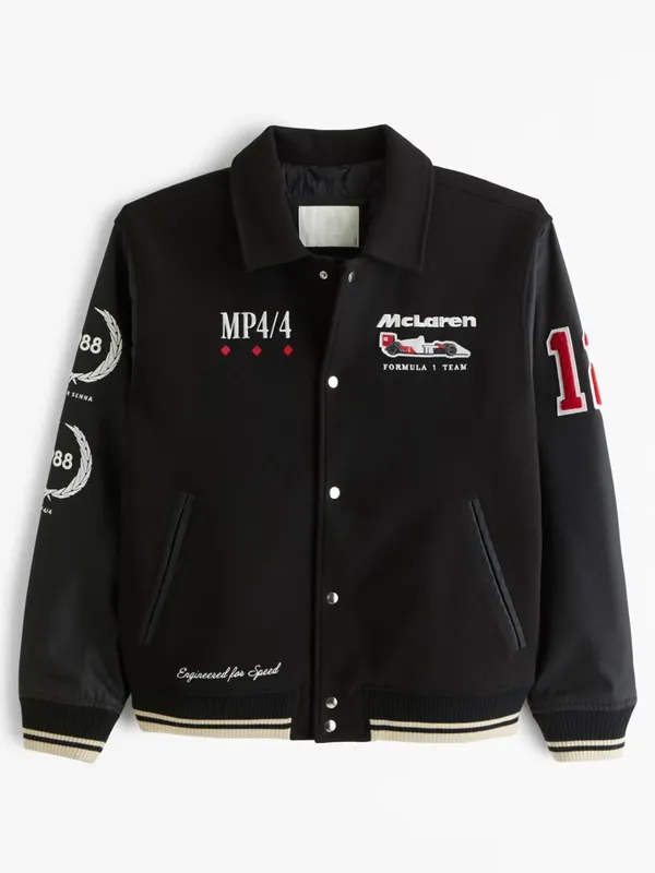 Abercrombie Team McLaren Varsity Bomber Jacket