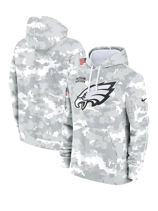 Arctic Camo Philadelphia Eagles Salute to Service Hoodie