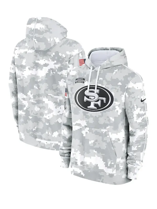 Arctic Camo San Francisco 49ers Salute to Service Club Hoodie