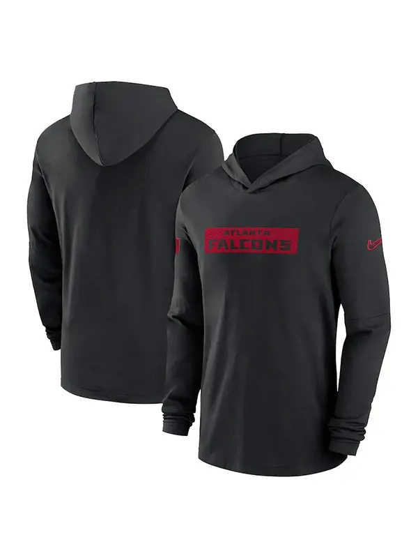 Atlanta Falcons Black Sideline Performance Hoodie