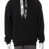 Celine Graphic Print Crew Neck Black Hoodie