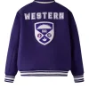 Ovo Purple Western Campus Varsity Jacket