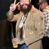 Post Malone 2024 MTV Video Music Awards Floral Blazer Brown