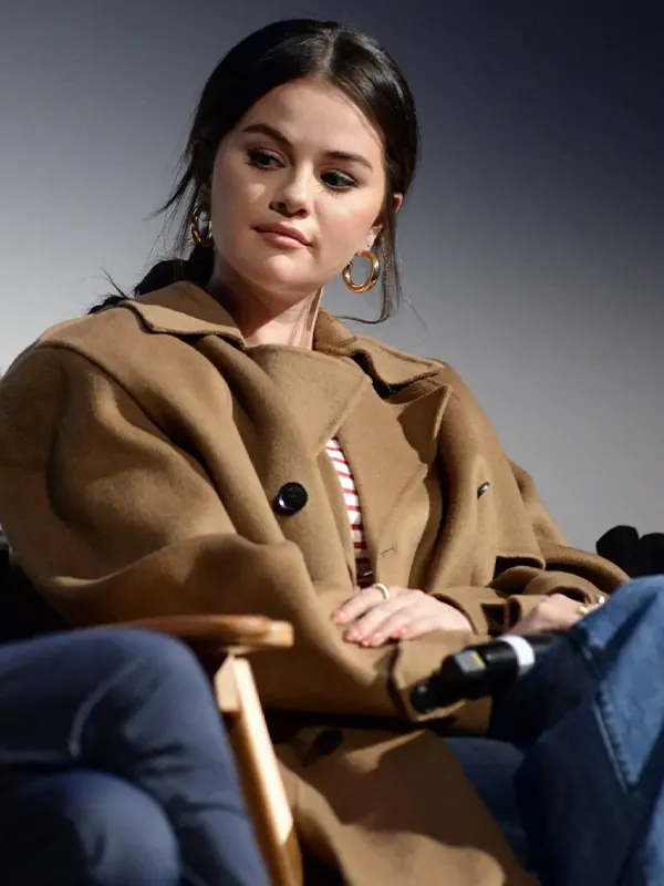 Selena Gomez 2024 Telluride Oversized Brown Coat