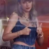 Taylor Swift Kansas City Chiefs Versace Denim Top Corset