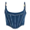 Versace Denim Corset Top