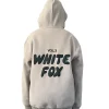 White Fox Offstage Oversized Pullover Grey Hoodie