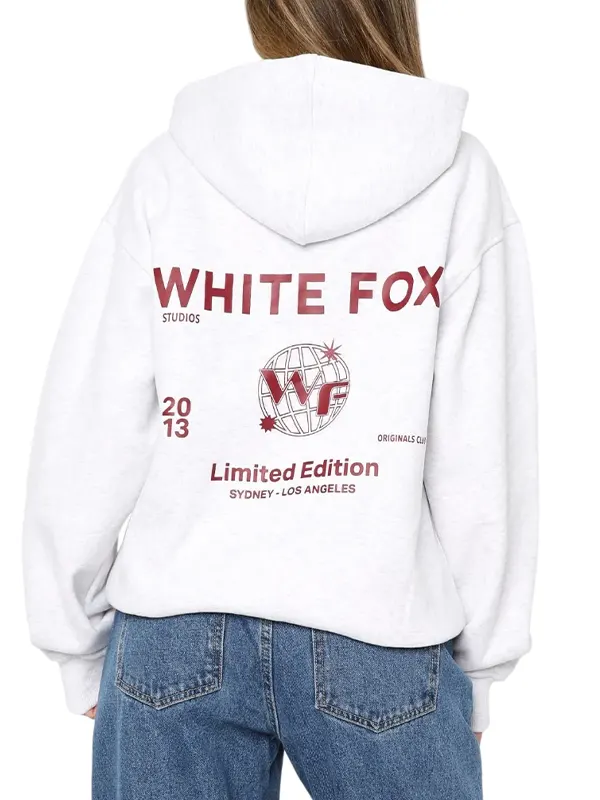 White Fox Originals Club Oversized Hoodie Grey