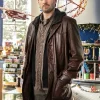 Chris Evans Red One Brown Leather Jacket