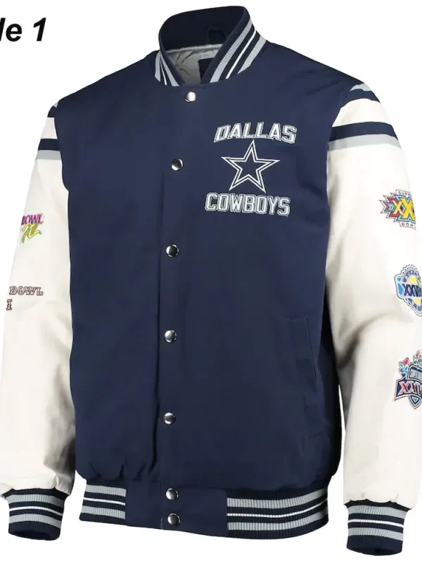 Dallas Cowboys Super Bowl 5x Champions Varsity Jacket