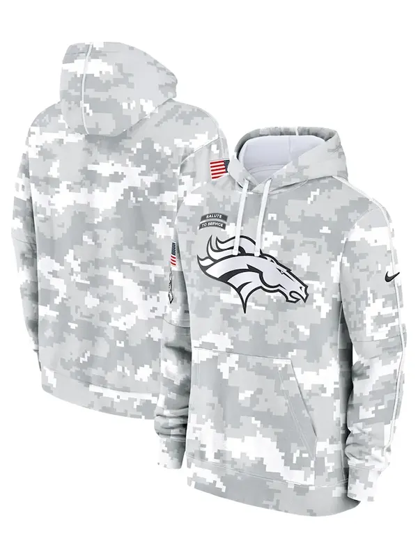 Denver Broncos Arctic Camo Salute to Service Hoodie