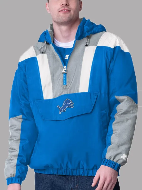 Detroit Lions Half-Zip Pullover Hoodie