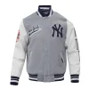 Fat Joe New York Yankees Grey Varsity Jacket