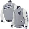 Fat Joe World Series 2024 New York Yankees Wool Grey Varsity Jacket