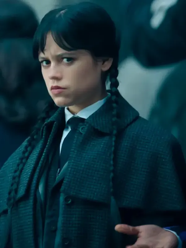 Jenna Ortega Wednesday Season 2 Wool Coat