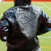 Kansas City Chiefs Sequin Leather Jacket Black